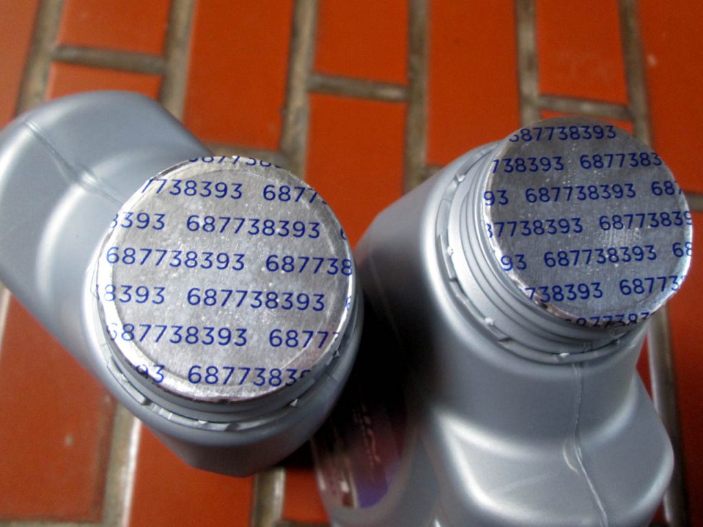 aluminium seal with code number